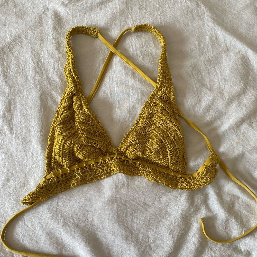 Crochet bathing suit top